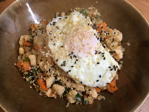 Bloemkool rijst met een ei