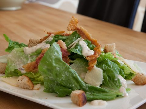Caesar salade met panecetta