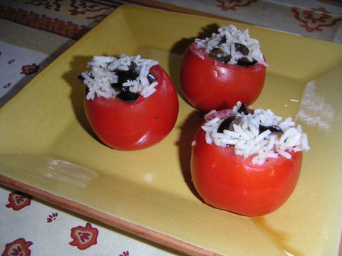 Gevulde tomaten met rijst