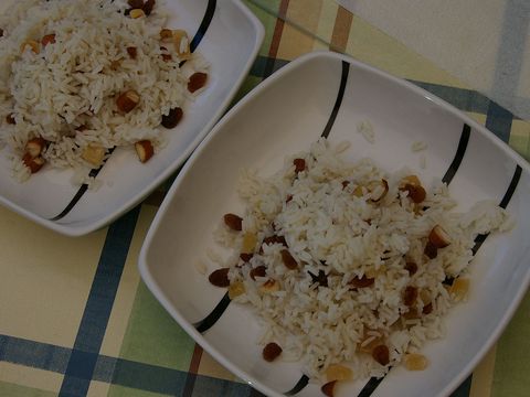 Rijstsalade met exotic nootjes mix