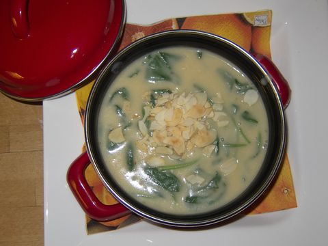 Aardappel spinazie soep