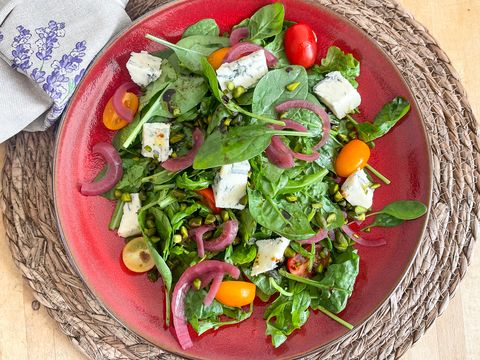 Gorgonzola salade met pistache nootjes