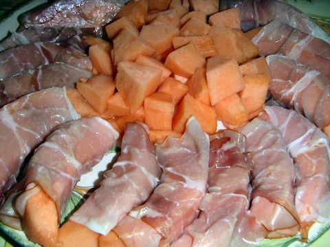 Meloen met ham