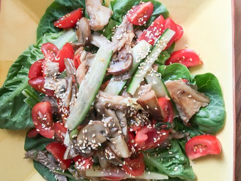 Thaise salade met biefstuk reepjes